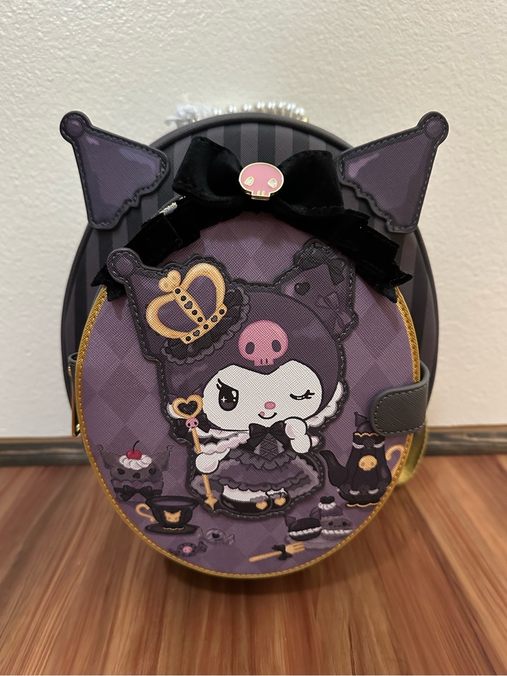 NWT Loungefly Sanrio Kuromi 20th anniversary Pearl-Handle backpack - Picture 2 of 5